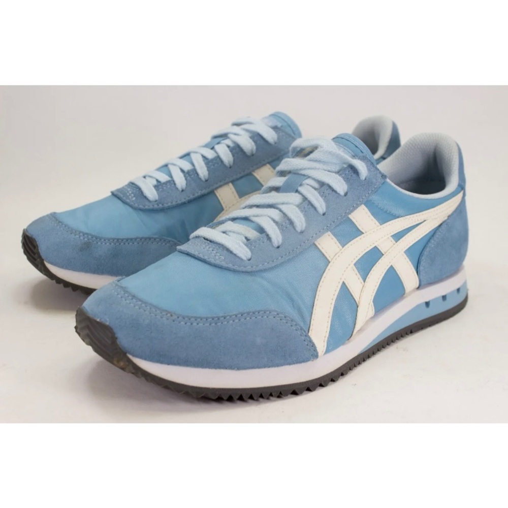 Onitsuka Tiger by Asics Light Blue and White Retro Runner Sneakers - Picture 2 of 12